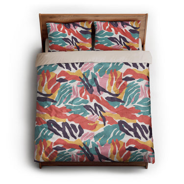 Cecilia Multicolor queen - microfiber - Natural Backing