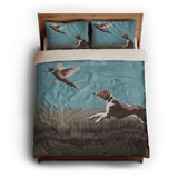 That Dog'll Hunt Blue queen - microfiber - Natural Backing