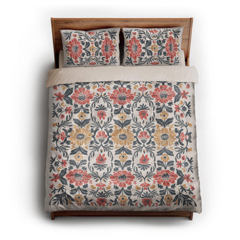 Corriana Navy & Red queen - microfiber - Natural Backing