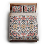 Corriana Navy & Red queen - microfiber - Natural Backing