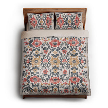Corriana Navy & Red queen - microfiber - Natural Backing