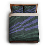 Prisma Mint & Periwinkle queen - microfiber - Natural Backing