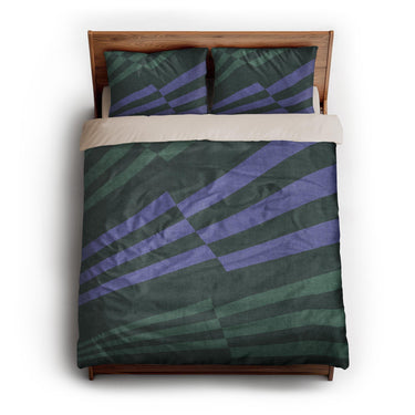 Prisma Mint & Periwinkle queen - microfiber - Natural Backing