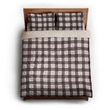 Wallace Plaid Maroon & Gold queen - microfiber - Natural Backing