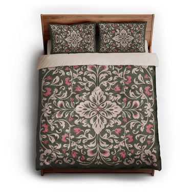 Annette Green & Coral queen - microfiber - Natural Backing