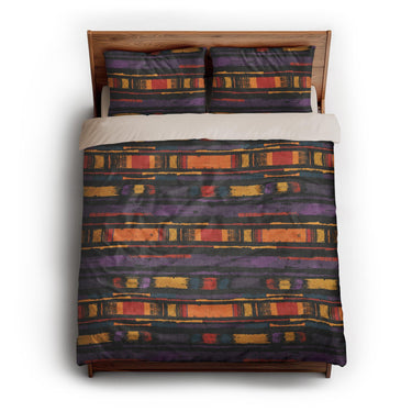 Ojai Purple & Yellow queen - microfiber - Natural Backing