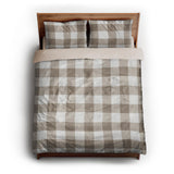 Buffalo Plaid Light Cedar Brown queen - microfiber - Natural Backing