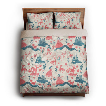 Pink Princess Fairytale queen - microfiber - Natural Backing