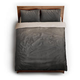 Kieran Watercolor Greige Ombre queen - microfiber - Natural Backing