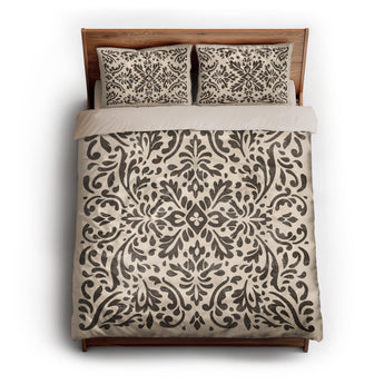 Floranna Ivory & Black queen - microfiber - Natural Backing