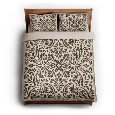 Floranna Ivory & Black queen - microfiber - Natural Backing