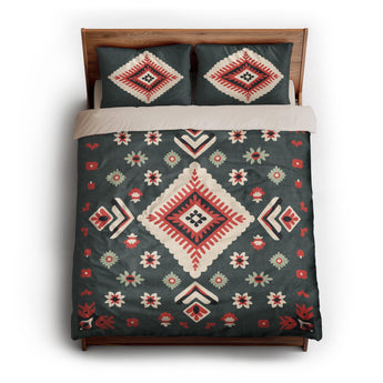 Solano Sage & Terracotta queen - microfiber - Natural Backing