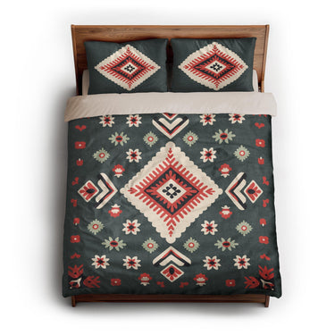 Solano Sage & Terracotta queen - microfiber - Natural Backing