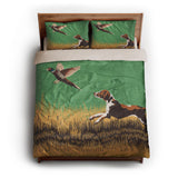 That Dog'll Hunt Green queen - microfiber - Natural Backing