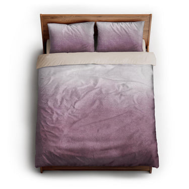 Kieran Watercolor Mauve Ombre queen - microfiber - Natural Backing