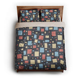 Geometric Confetti Twilight queen - microfiber - Natural Backing