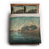 Taj Mahal Twilight by Charles Bartlett queen - microfiber - Natural Backing