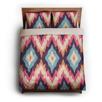 Dyani Magenta & Cyan queen - microfiber - Natural Backing