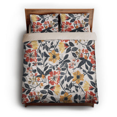 Caroline Blue & Red queen - microfiber - Natural Backing