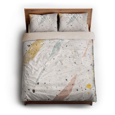 Stephanie Ivory Polychrome queen - microfiber - Natural Backing