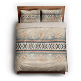 Loxcie Ivory & Blue queen - microfiber - Natural Backing