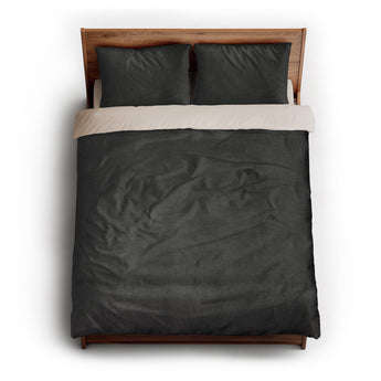 Keanu Watercolor Charcoal Ombre queen - microfiber - Natural Backing