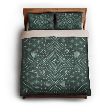 Durand Deep Turquoise queen - microfiber - Natural Backing