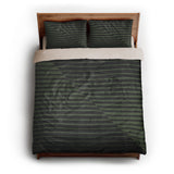 Euclid Black & Green queen - microfiber - Natural Backing