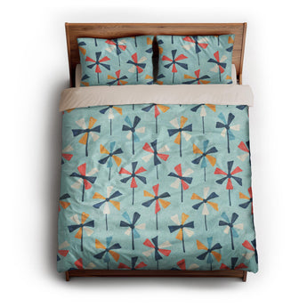 Breezy Pinwheels queen - microfiber - Natural Backing