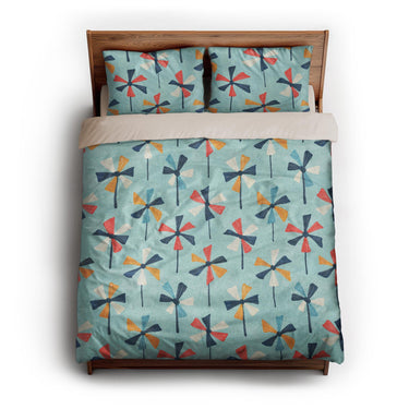 Breezy Pinwheels queen - microfiber - Natural Backing