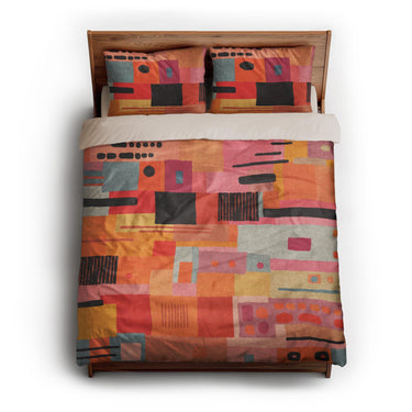 Nadia Multicolor queen - microfiber - Natural Backing