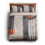 Gordian Navy & Orange queen - microfiber - Natural Backing