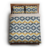 Jasper Blue & Gold queen - microfiber - Natural Backing