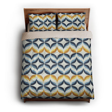 Jasper Blue & Gold queen - microfiber - Natural Backing
