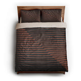 Euclid Black & Rust queen - microfiber - Natural Backing