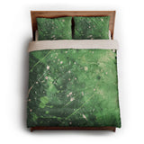 Sylvie Green queen - microfiber - Natural Backing