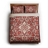 Annette Red & Ivory queen - microfiber - Natural Backing
