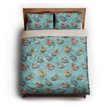 Lazy River queen - microfiber - Natural Backing