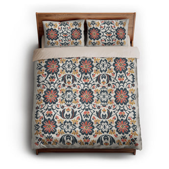 Georgiana Navy & Red queen - microfiber - Natural Backing
