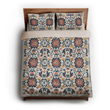 Georgiana Navy & Red queen - microfiber - Natural Backing