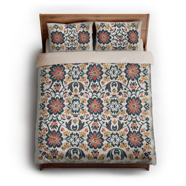 Georgiana Navy & Red queen - microfiber - Natural Backing