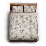Jellyfish Bloom queen - microfiber - Natural Backing