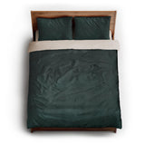 Keanu Watercolor Deep Teal Ombré queen - microfiber - Natural Backing