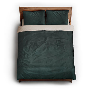 Keanu Watercolor Deep Teal Ombré queen - microfiber - Natural Backing