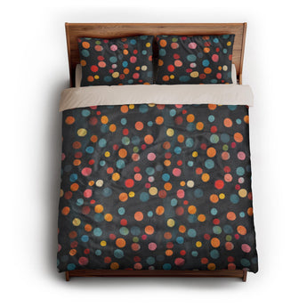 Bokeh at Night queen - microfiber - Natural Backing