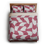 Twyla Checkered Fuchsia queen - microfiber - Natural Backing