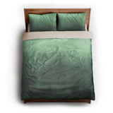 Kieran Watercolor Green Ombre queen - microfiber - Natural Backing