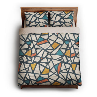 Larken Multicolor queen - microfiber - Natural Backing