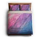 Cirrus Blue & Magenta queen - microfiber - Natural Backing
