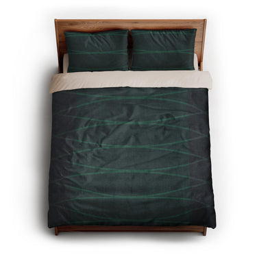 Kepler Navy & Teal queen - microfiber - Natural Backing